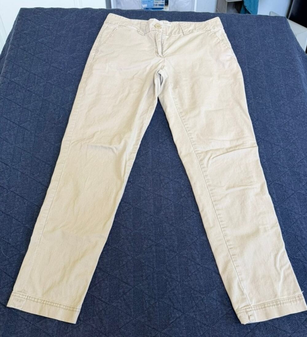 New York & Company Women's Khaki Chino Pants Size 2 Straight Leg Beige